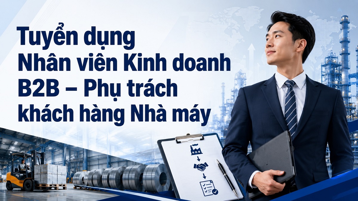 Nhân viên Kinh doanh B2B – Phụ trách khách hàng Nhà máy